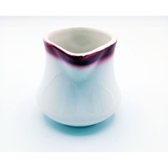 Creamer Pitcher Homer Laughlin Best China White Red Porcelain Vintage Serveware - Picture 5 of 15